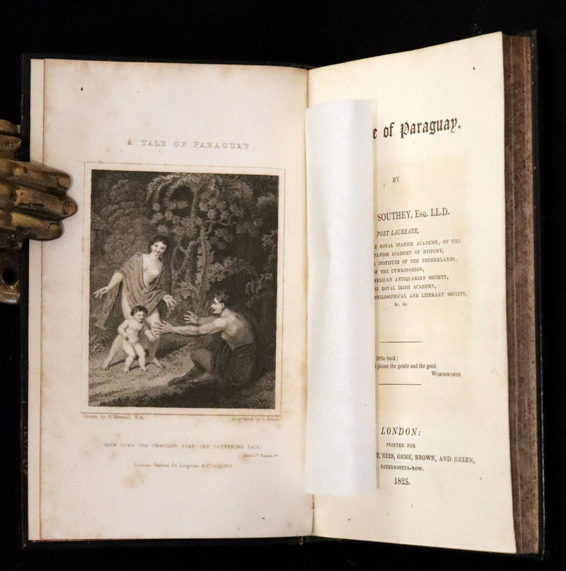 1825 Rare First Edition - A TALE OF PARAGUAY by Robert Southey Illustrated by Richard Westall.