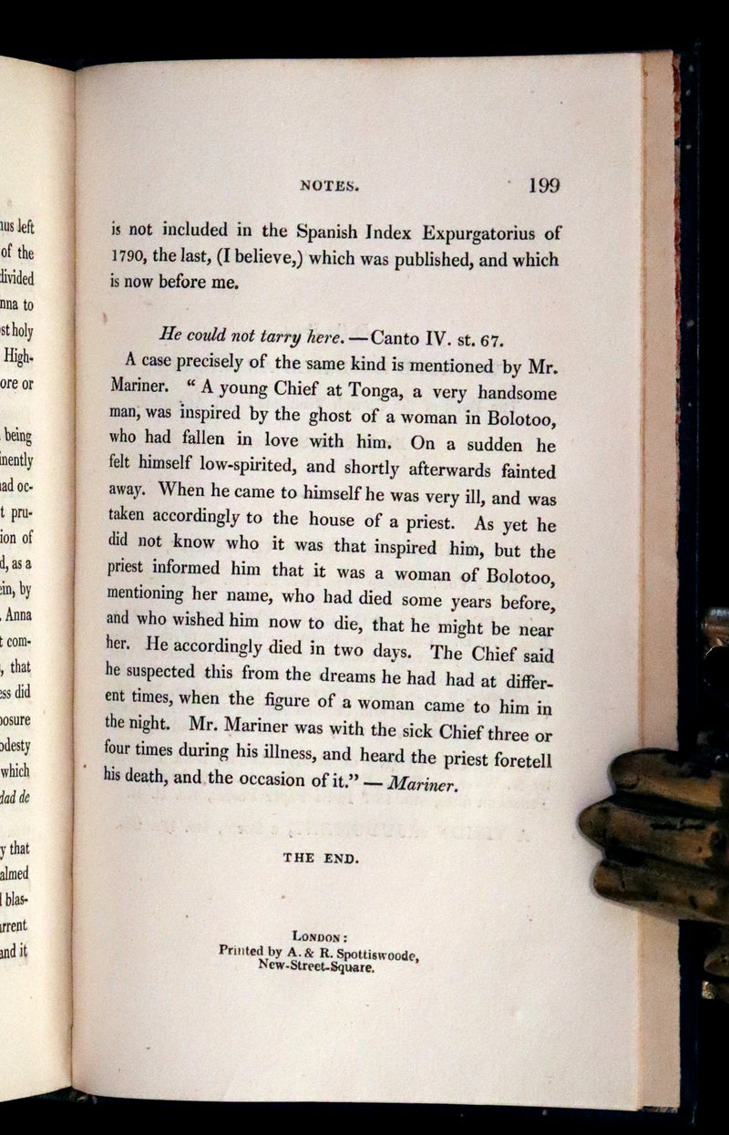 1825 Rare First Edition - A TALE OF PARAGUAY by Robert Southey Illustrated by Richard Westall.