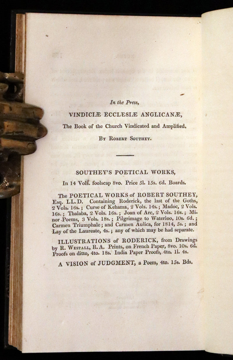 1825 Rare First Edition - A TALE OF PARAGUAY by Robert Southey Illustrated by Richard Westall.