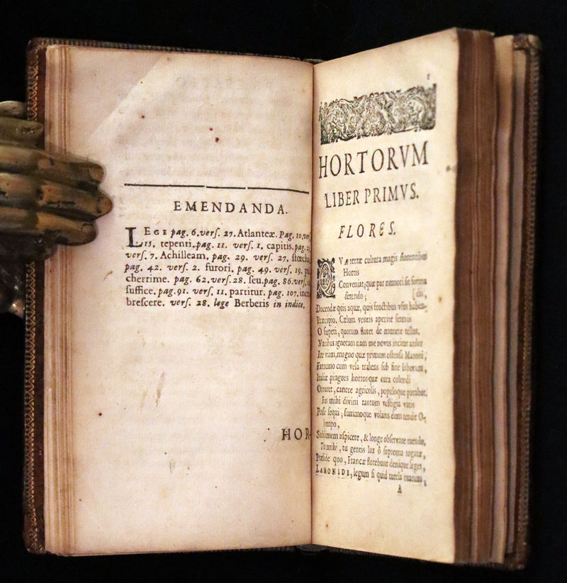 1666 Rare Latin Book - Rene Rapin's celebrated poem on GARDENS - Hortorum libri IV.