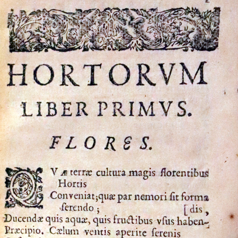 1666 Rare Latin Book - Rene Rapin's celebrated poem on GARDENS - Hortorum libri IV.