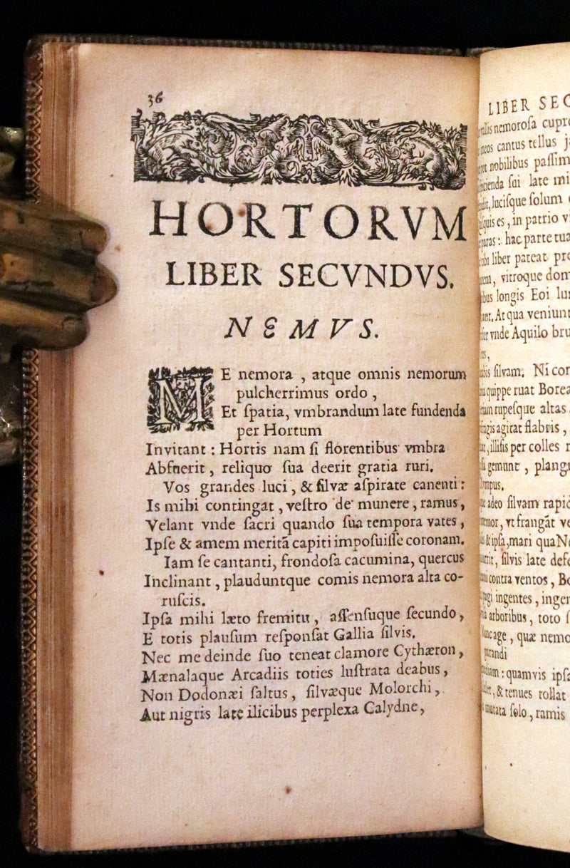 1666 Rare Latin Book - Rene Rapin's celebrated poem on GARDENS - Hortorum libri IV.