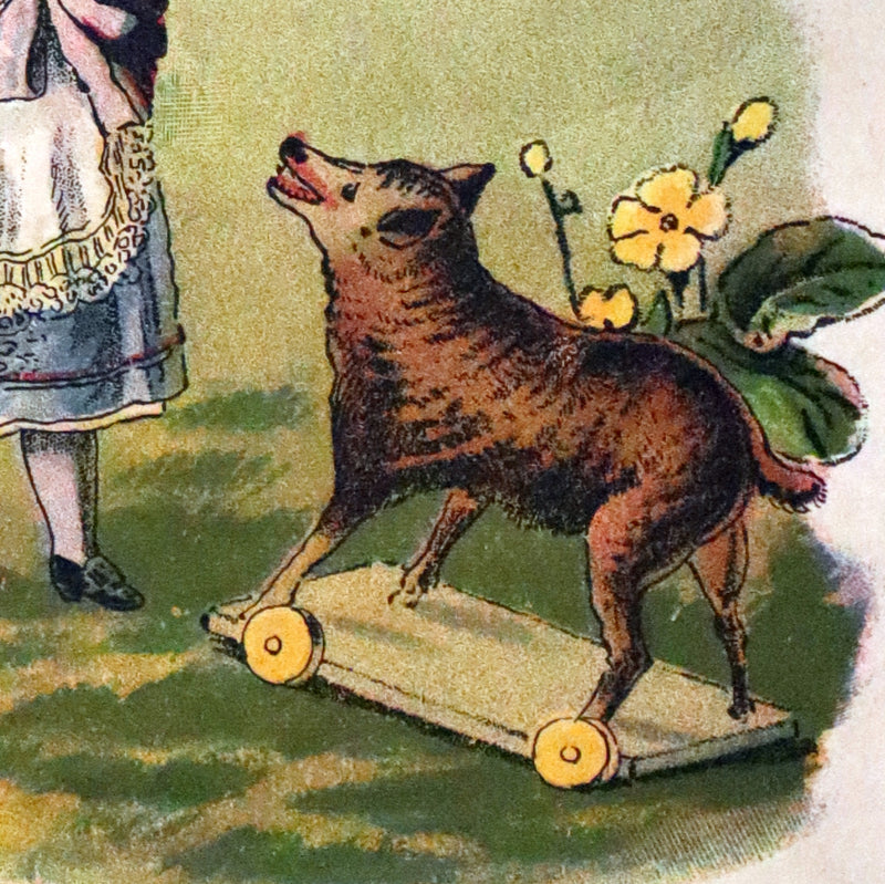 1895 Rare Book - Little Red Riding Hood, Dolly's Aventures. Shape Book by McLoughlin.