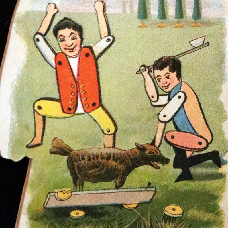 1895 Rare Book - Little Red Riding Hood, Dolly's Aventures. Shape Book by McLoughlin.