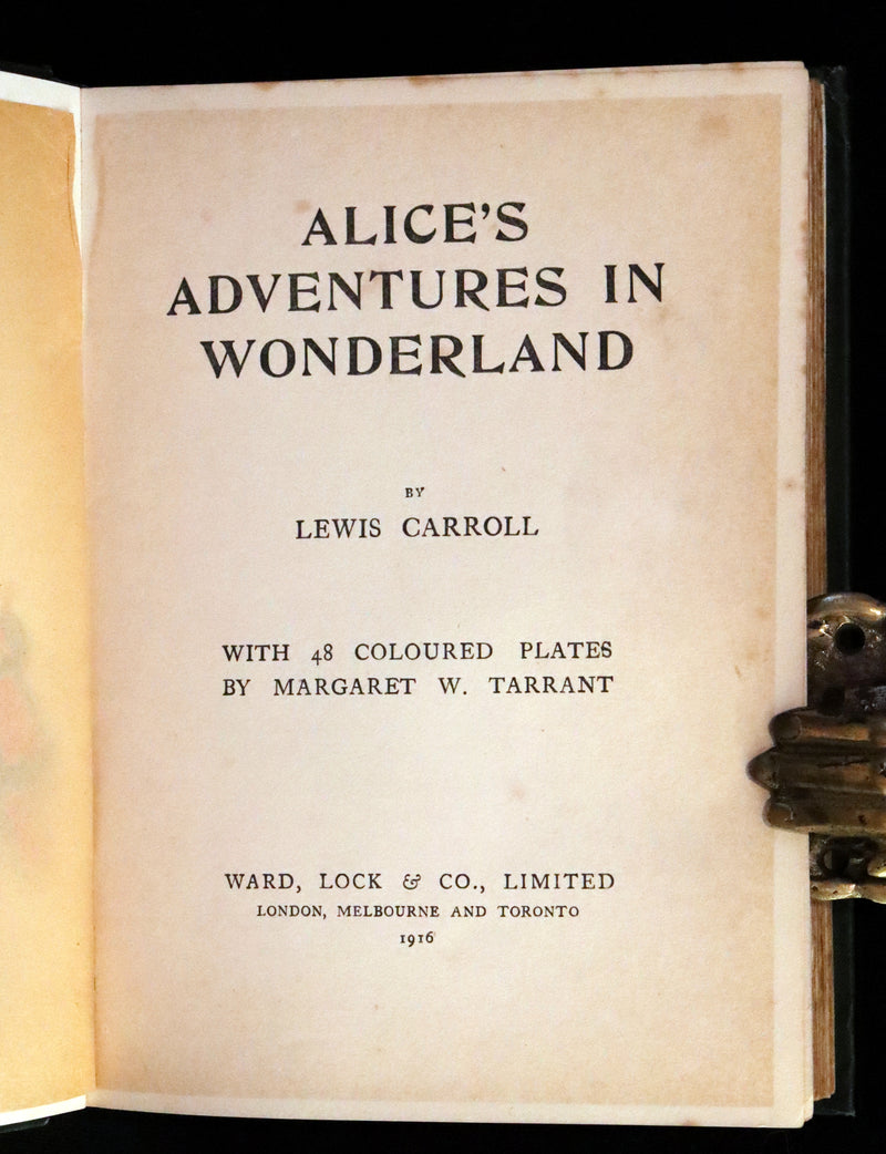 1916 Rare First Edition illustrated by Margaret W. Tarrant - Alice's Adventures in Wonderland.