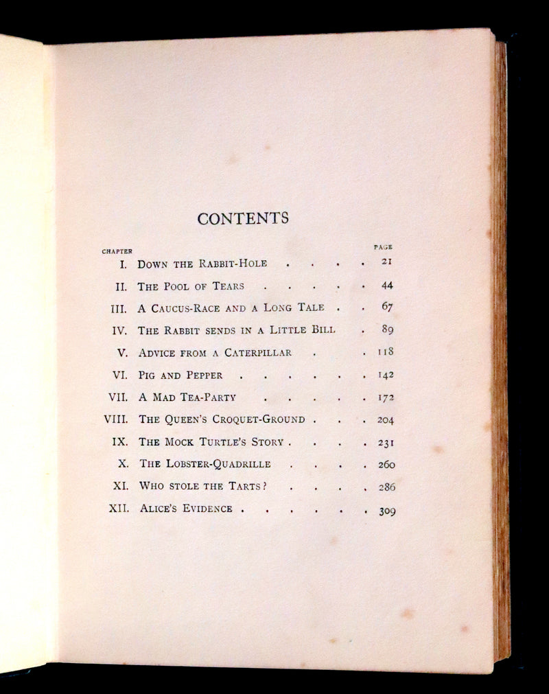 1916 Rare First Edition illustrated by Margaret W. Tarrant - Alice's Adventures in Wonderland.