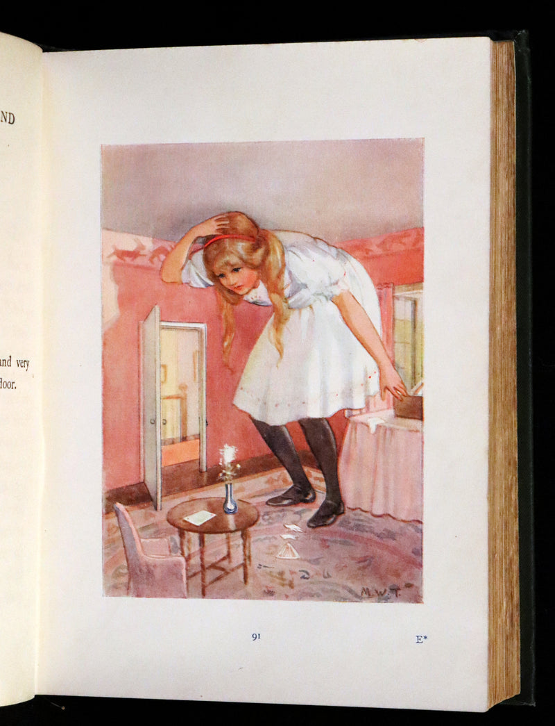 1916 Rare First Edition illustrated by Margaret W. Tarrant - Alice's Adventures in Wonderland.
