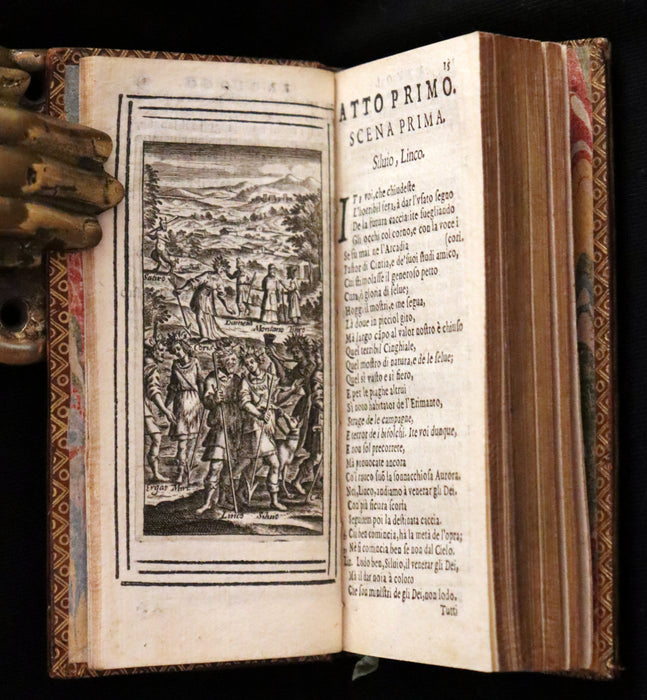 1650 Rare Italian Book - IL PASTOR FIDO by Giovanni Battista Guarini illustrated.