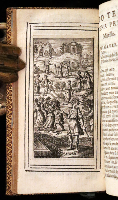 1650 Rare Italian Book - IL PASTOR FIDO by Giovanni Battista Guarini illustrated.