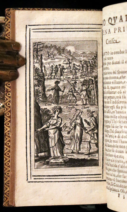 1650 Rare Italian Book - IL PASTOR FIDO by Giovanni Battista Guarini illustrated.