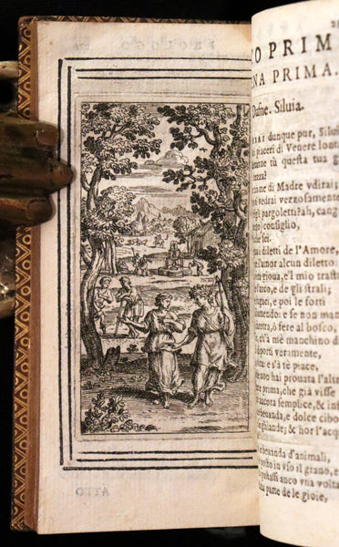 1650 Rare Italian Book - IL PASTOR FIDO by Giovanni Battista Guarini illustrated.