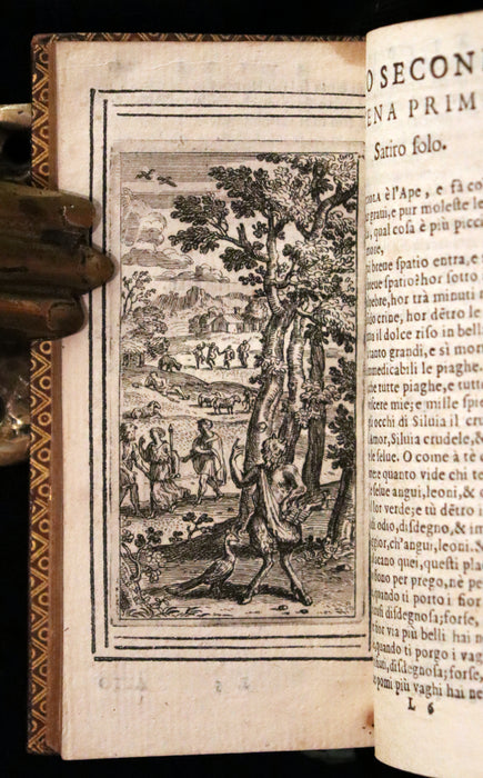 1650 Rare Italian Book - IL PASTOR FIDO by Giovanni Battista Guarini illustrated.