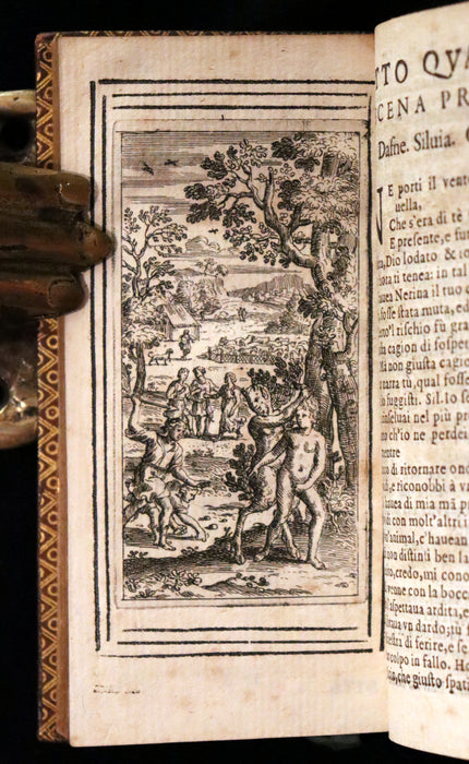 1650 Rare Italian Book - IL PASTOR FIDO by Giovanni Battista Guarini illustrated.