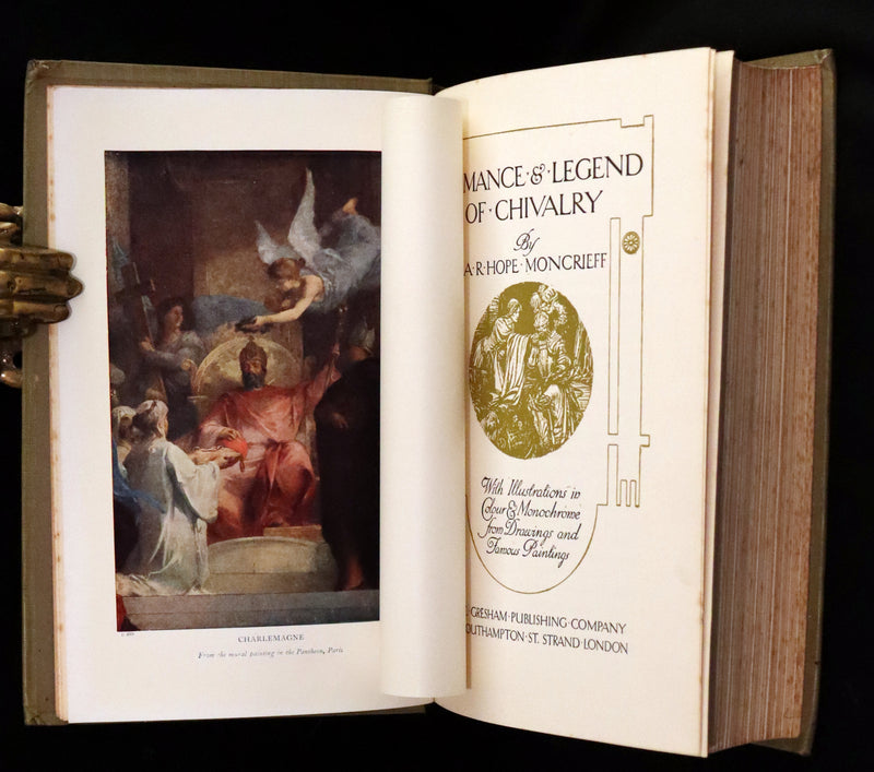 1912 Rare First Edition - ROMANCE and LEGEND of CHIVALRY by A. R. Hope Moncrieff.