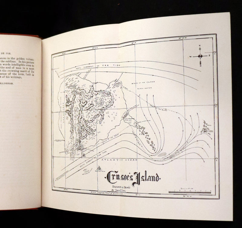 1901 Rare Book - THE LIFE and ADVENTURES OF ROBINSON CRUSOE Illustrated by J. D. Watson.