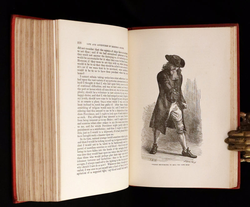 1901 Rare Book - THE LIFE and ADVENTURES OF ROBINSON CRUSOE Illustrated by J. D. Watson.