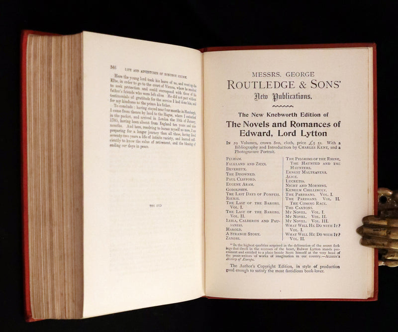 1901 Rare Book - THE LIFE and ADVENTURES OF ROBINSON CRUSOE Illustrated by J. D. Watson.
