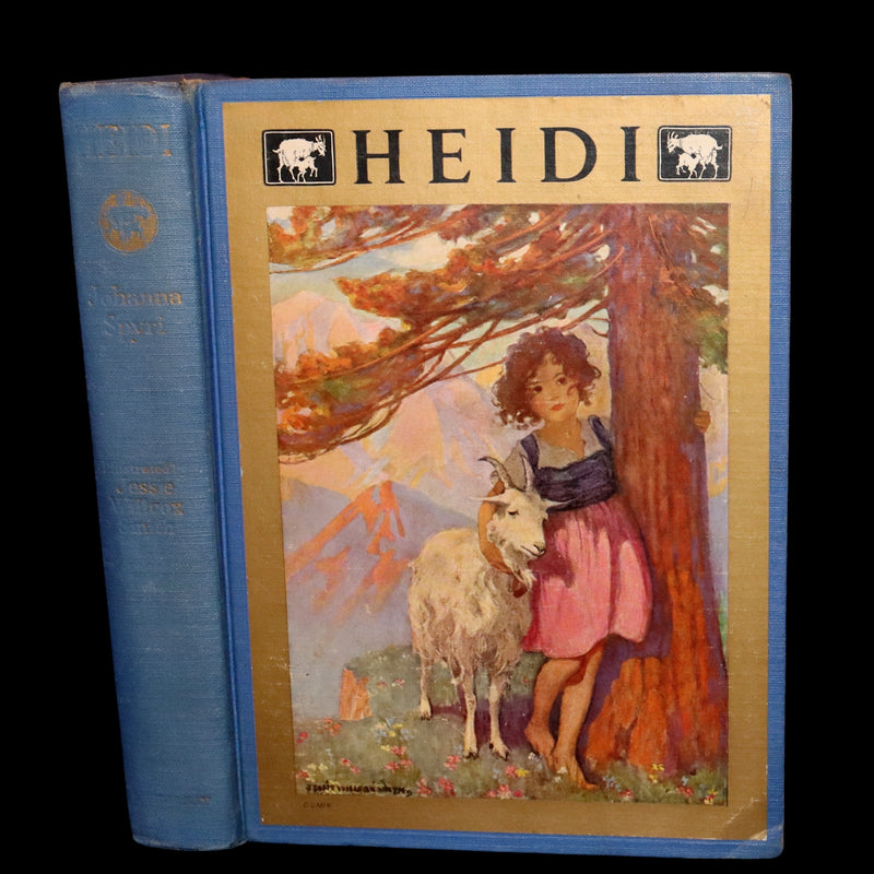 1922 Rare Book - HEIDI by Johanna Spyri illustrated in color by Jessie Willcox Smith.