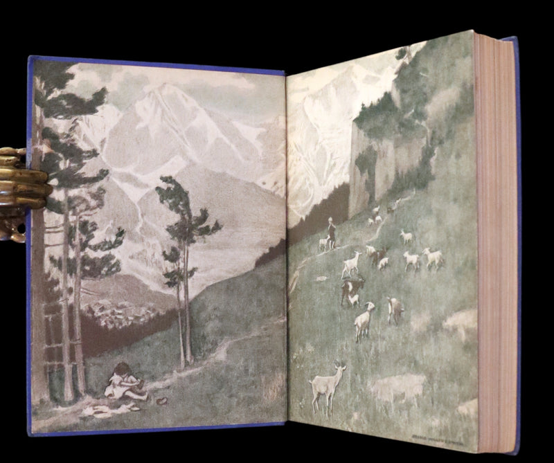 1922 Rare Book - HEIDI by Johanna Spyri illustrated in color by Jessie Willcox Smith.