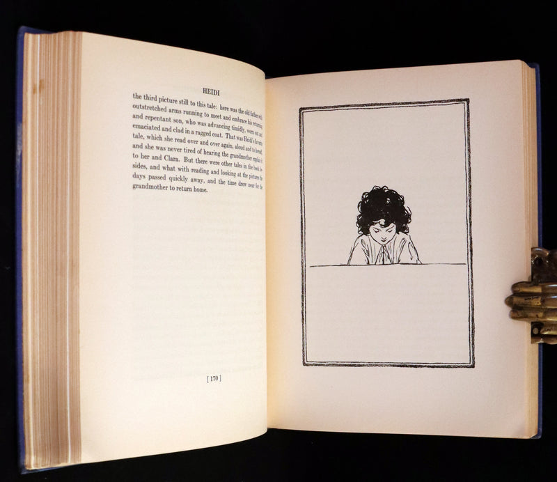 1922 Rare Book - HEIDI by Johanna Spyri illustrated in color by Jessie Willcox Smith.