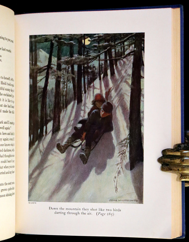 1922 Rare Book - HEIDI by Johanna Spyri illustrated in color by Jessie Willcox Smith.