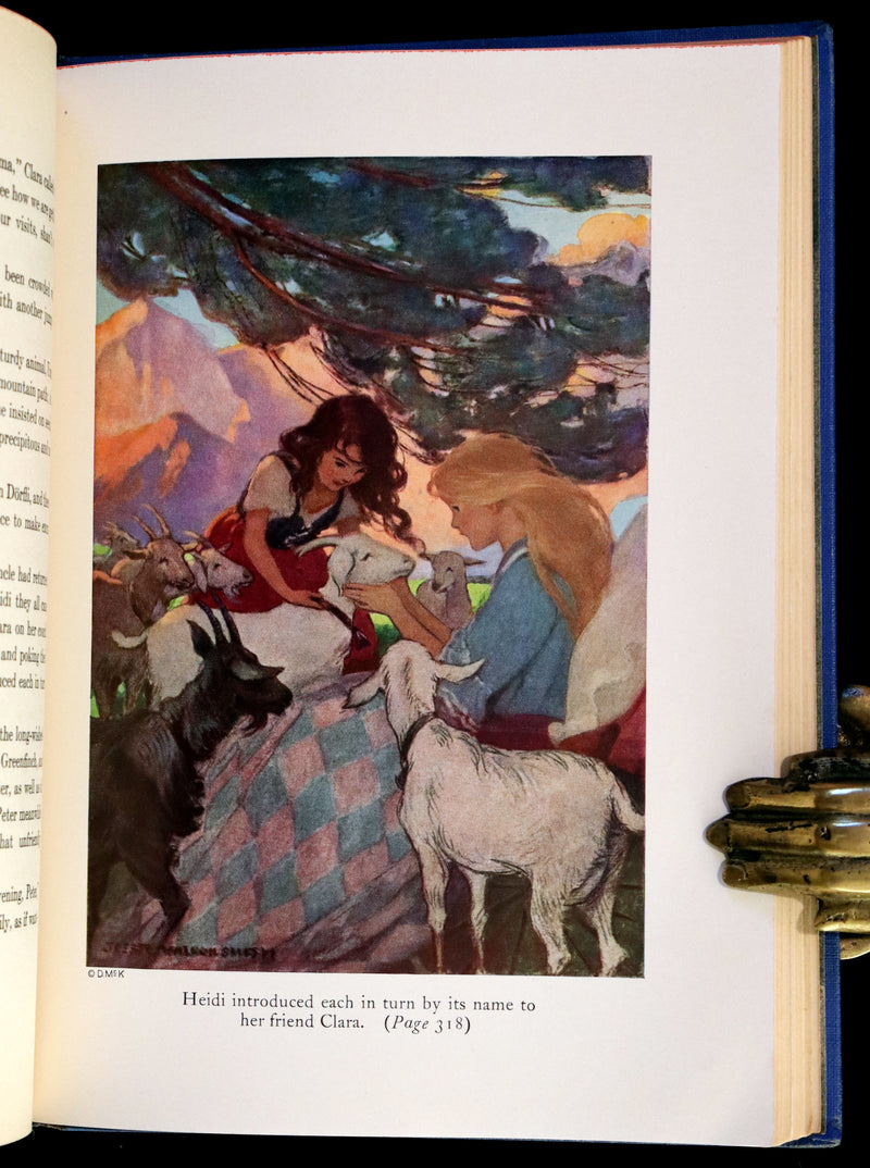 1922 Rare Book - HEIDI by Johanna Spyri illustrated in color by Jessie Willcox Smith.