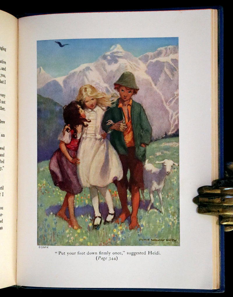 1922 Rare Book - HEIDI by Johanna Spyri illustrated in color by Jessie Willcox Smith.