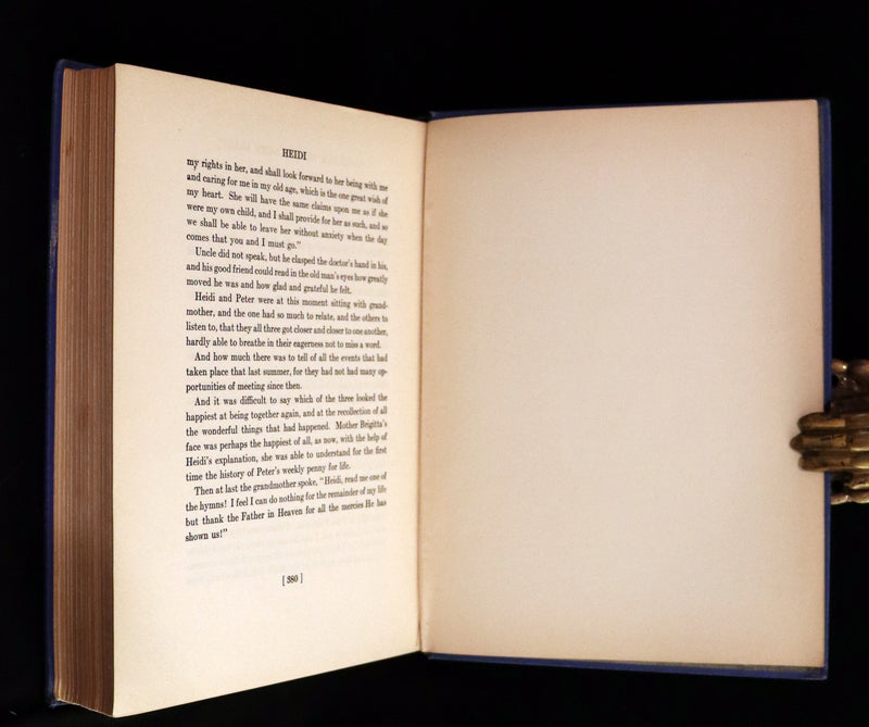 1922 Rare Book - HEIDI by Johanna Spyri illustrated in color by Jessie Willcox Smith.