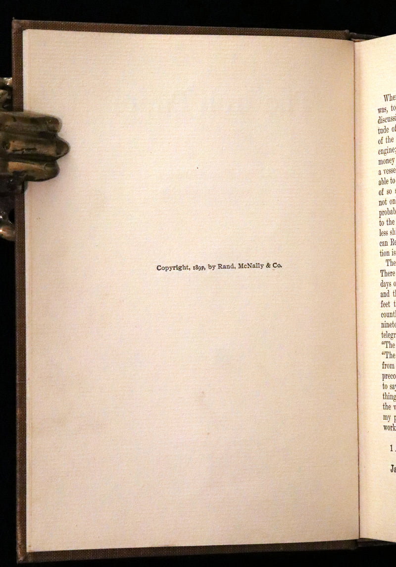 1897 Rare First US Edition - The IRON PIRATE, A Plain Tale of Strange Happenings on the Sea by Max Pemberton.
