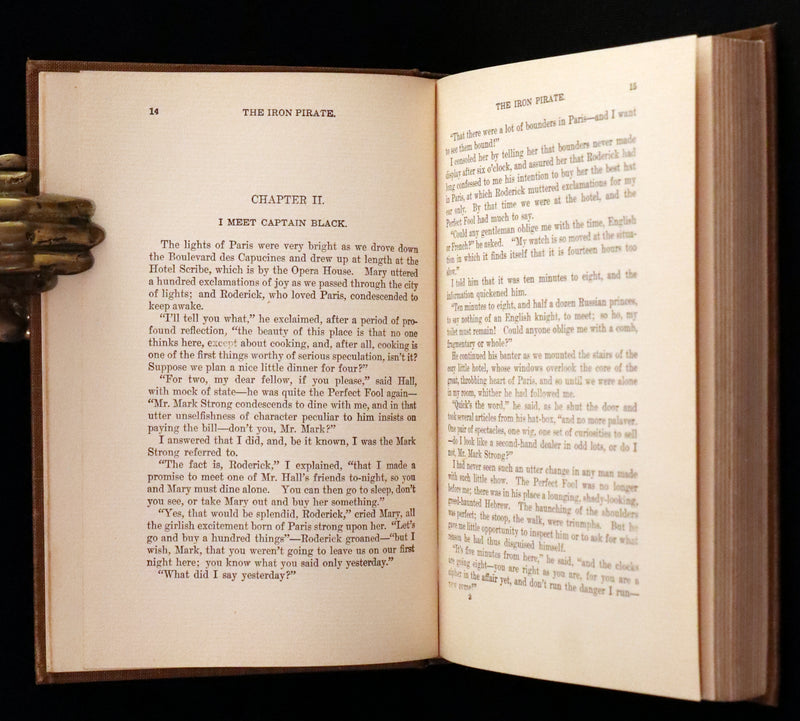 1897 Rare First US Edition - The IRON PIRATE, A Plain Tale of Strange Happenings on the Sea by Max Pemberton.