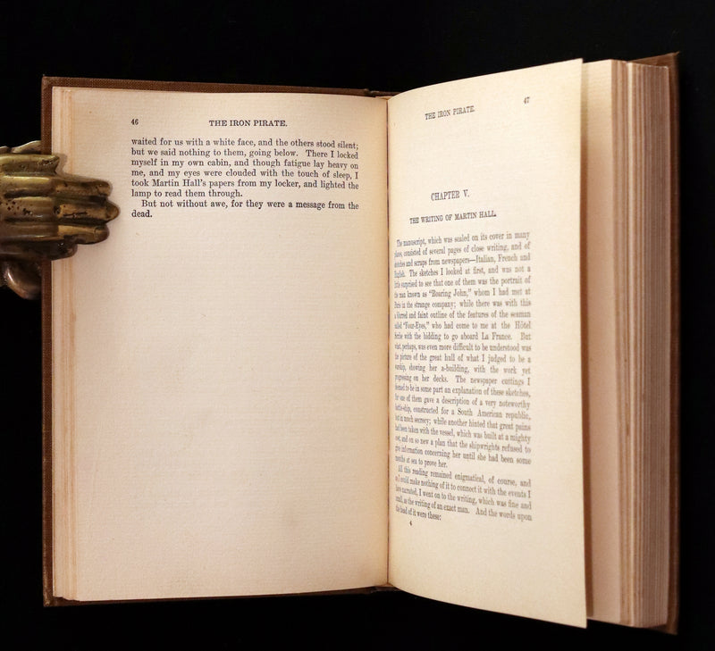 1897 Rare First US Edition - The IRON PIRATE, A Plain Tale of Strange Happenings on the Sea by Max Pemberton.