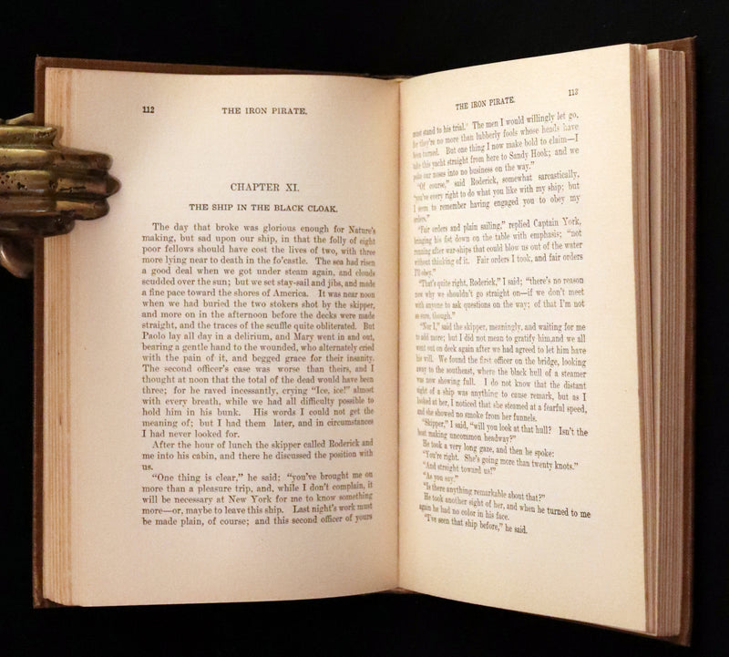 1897 Rare First US Edition - The IRON PIRATE, A Plain Tale of Strange Happenings on the Sea by Max Pemberton.