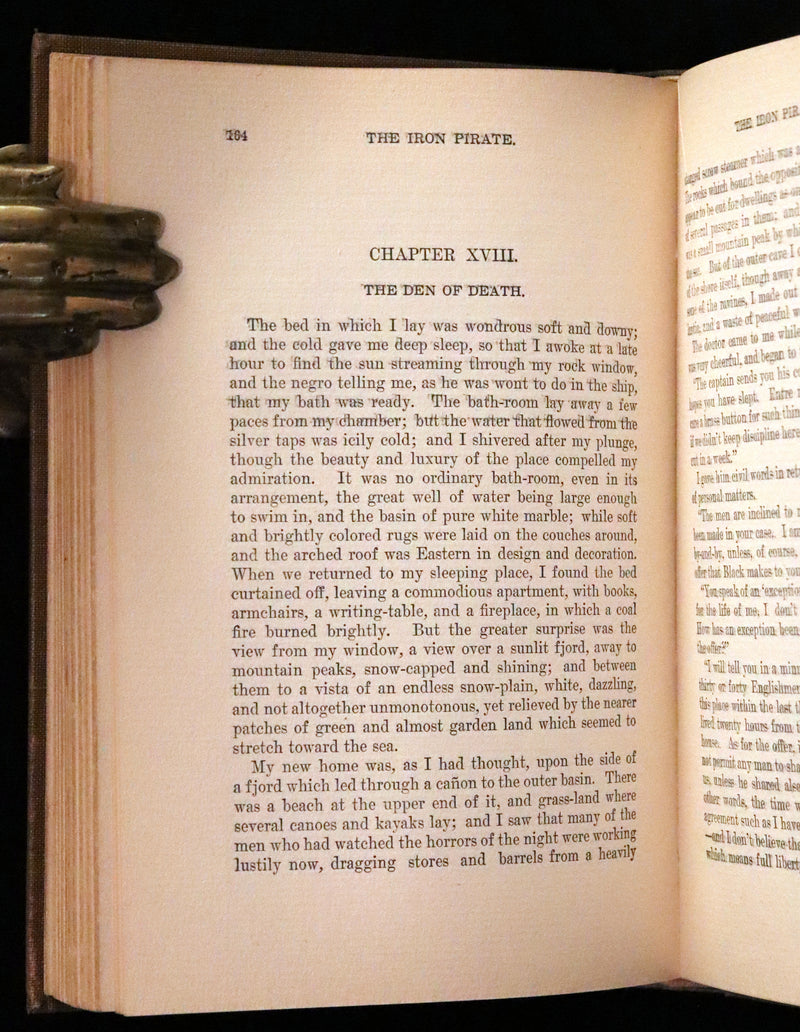 1897 Rare First US Edition - The IRON PIRATE, A Plain Tale of Strange Happenings on the Sea by Max Pemberton.