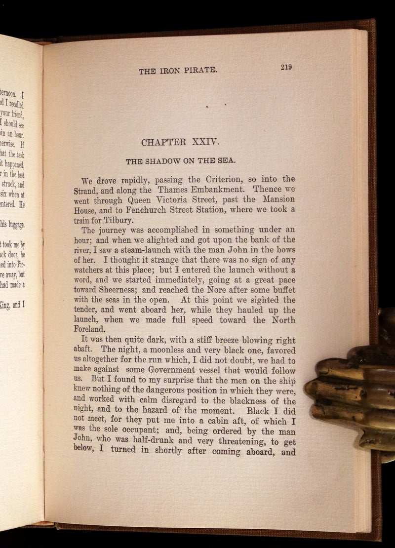1897 Rare First US Edition - The IRON PIRATE, A Plain Tale of Strange Happenings on the Sea by Max Pemberton.