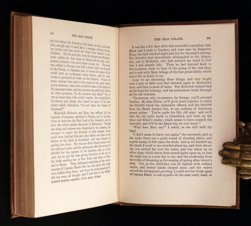 1897 Rare First US Edition - The IRON PIRATE, A Plain Tale of Strange Happenings on the Sea by Max Pemberton.