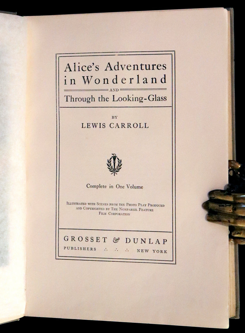 1915 Rare First Edition Photo Play - Alice's Adventures in Wonderland and Through the Looking Glass.
