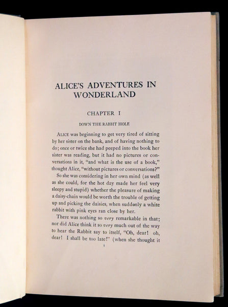1915 Rare First Edition Photo Play - Alice's Adventures in Wonderland and Through the Looking Glass.