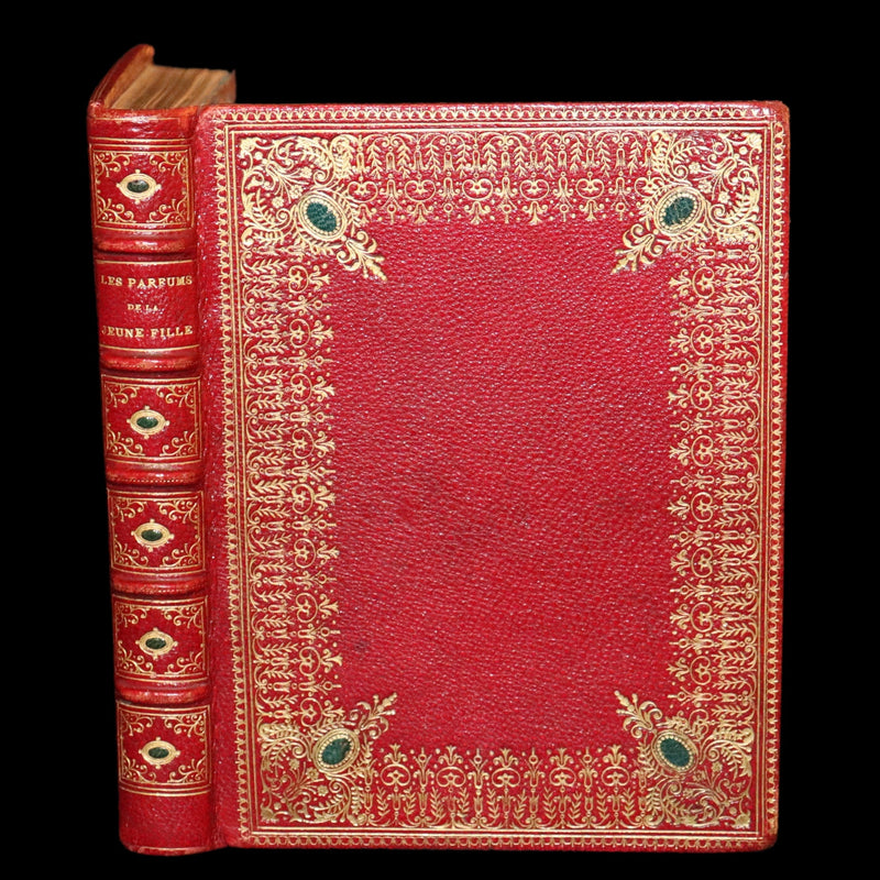 1877 French Book in an Exquisite Morocco Binding - The Perfumes of the Christian Girl - Les Parfums de la jeune fille chrétienne.