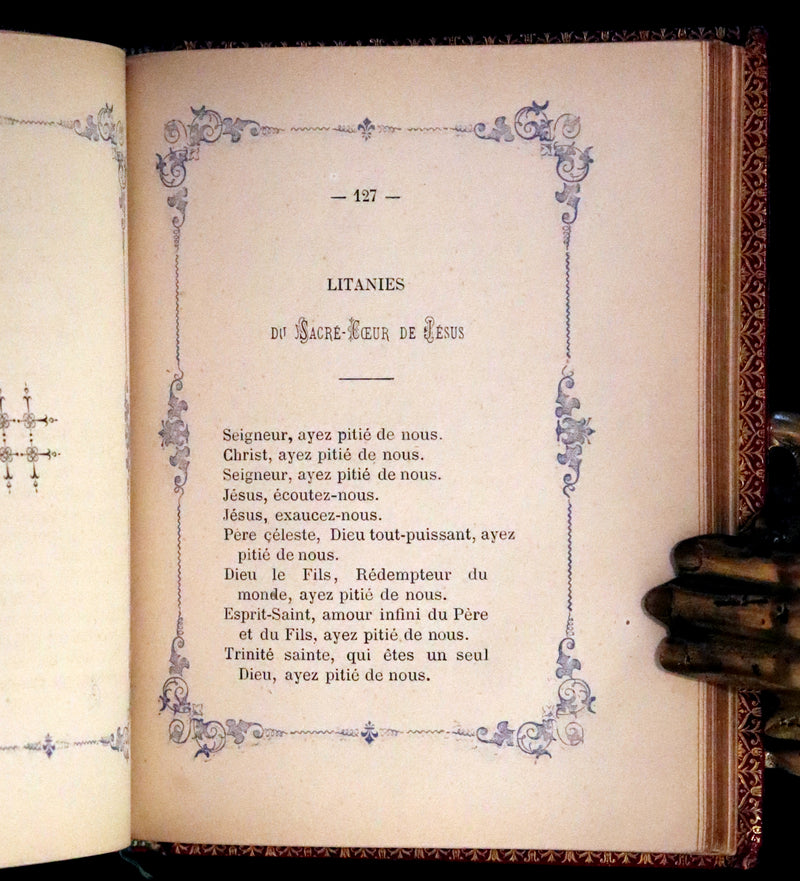 1877 French Book in an Exquisite Morocco Binding - The Perfumes of the Christian Girl - Les Parfums de la jeune fille chrétienne.