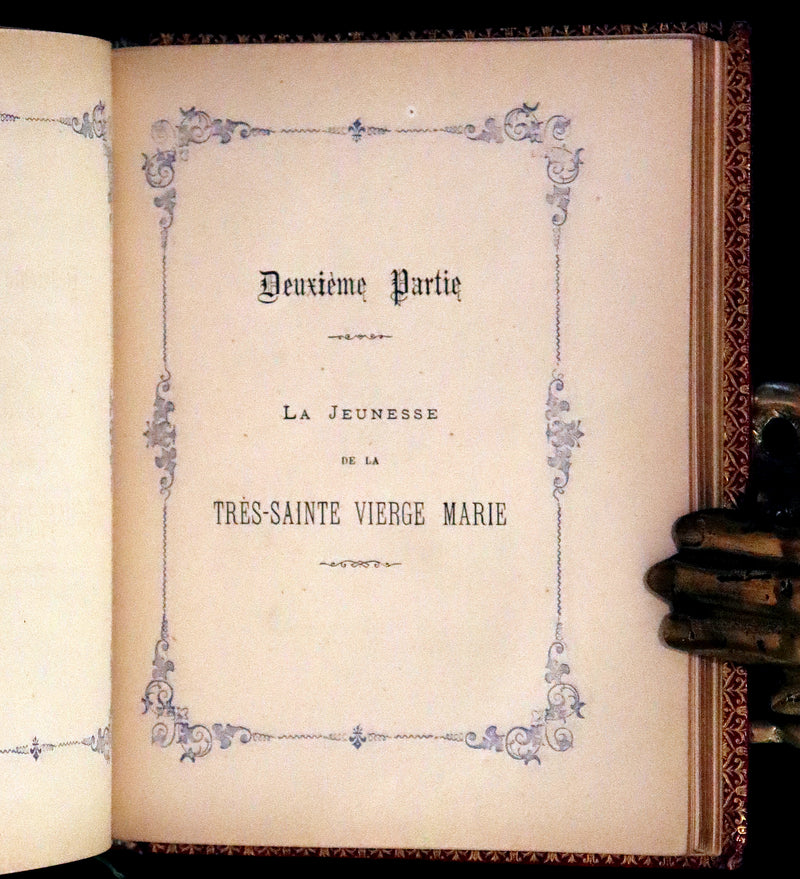 1877 French Book in an Exquisite Morocco Binding - The Perfumes of the Christian Girl - Les Parfums de la jeune fille chrétienne.