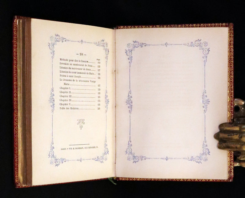 1877 French Book in an Exquisite Morocco Binding - The Perfumes of the Christian Girl - Les Parfums de la jeune fille chrétienne.