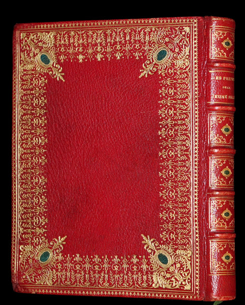 1877 French Book in an Exquisite Morocco Binding - The Perfumes of the Christian Girl - Les Parfums de la jeune fille chrétienne.
