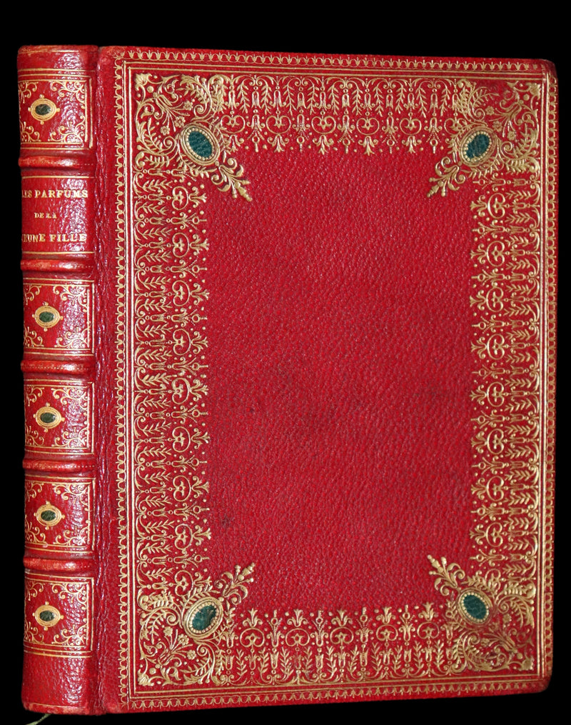 1877 French Book in an Exquisite Morocco Binding - The Perfumes of the Christian Girl - Les Parfums de la jeune fille chrétienne.