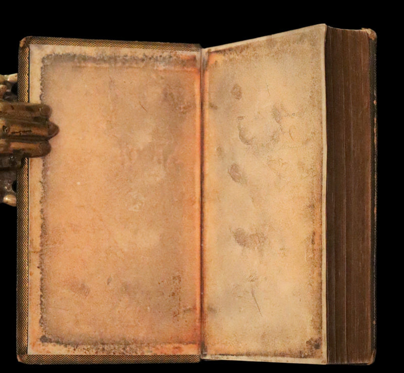 1843 Beautiful Binding - The Polyglott BIBLE, Containing the Old and New Testaments. (Bound with) 1837 Psalms of David, in metre.