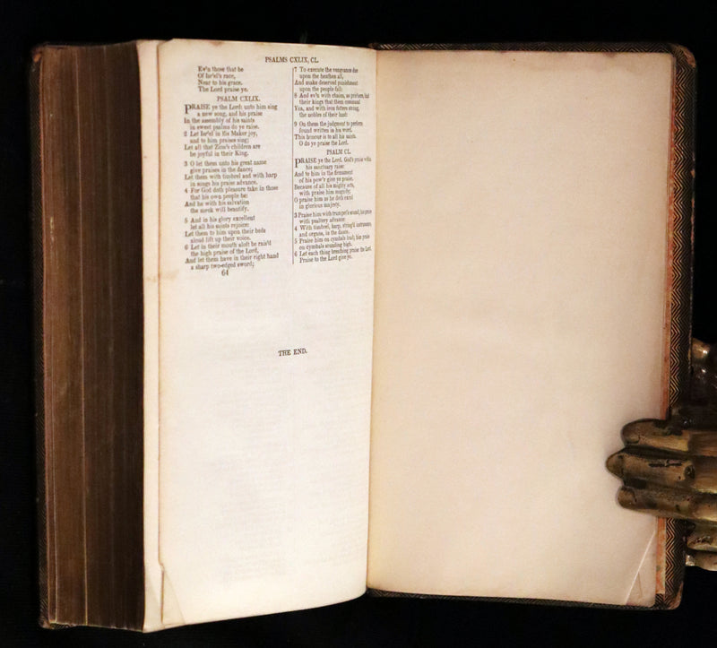 1843 Beautiful Binding - The Polyglott BIBLE, Containing the Old and New Testaments. (Bound with) 1837 Psalms of David, in metre.