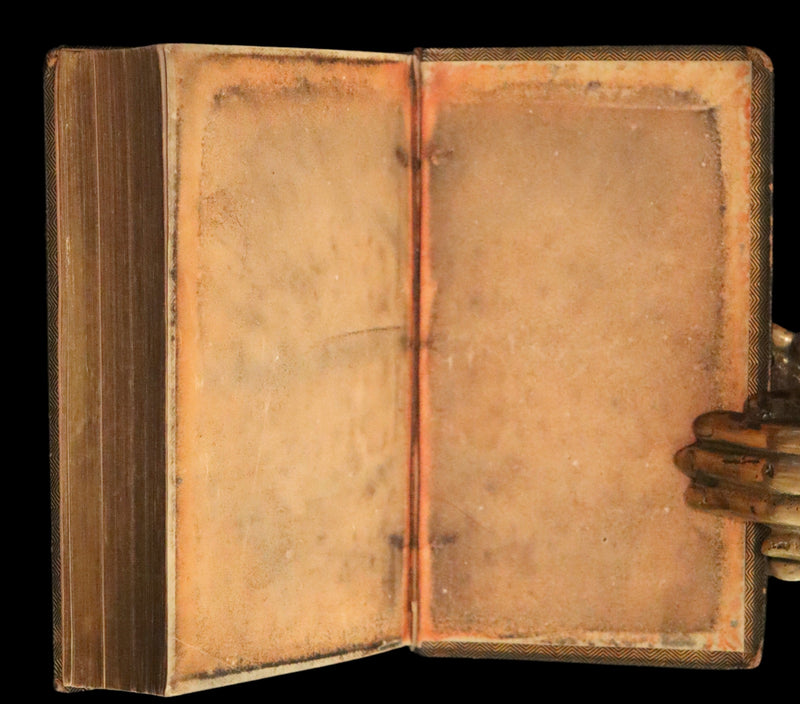 1843 Beautiful Binding - The Polyglott BIBLE, Containing the Old and New Testaments. (Bound with) 1837 Psalms of David, in metre.