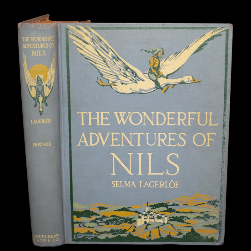 1911 Rare First illustrated Edition by Mary Hamilton Frye - THE WONDERFUL ADVENTURES OF NILS by Selma Lagerlof.