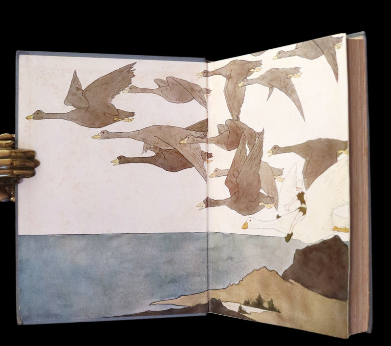 1911 Rare First illustrated Edition by Mary Hamilton Frye - THE WONDERFUL ADVENTURES OF NILS by Selma Lagerlof.