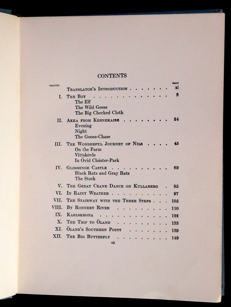 1911 Rare First illustrated Edition by Mary Hamilton Frye - THE WONDERFUL ADVENTURES OF NILS by Selma Lagerlof.
