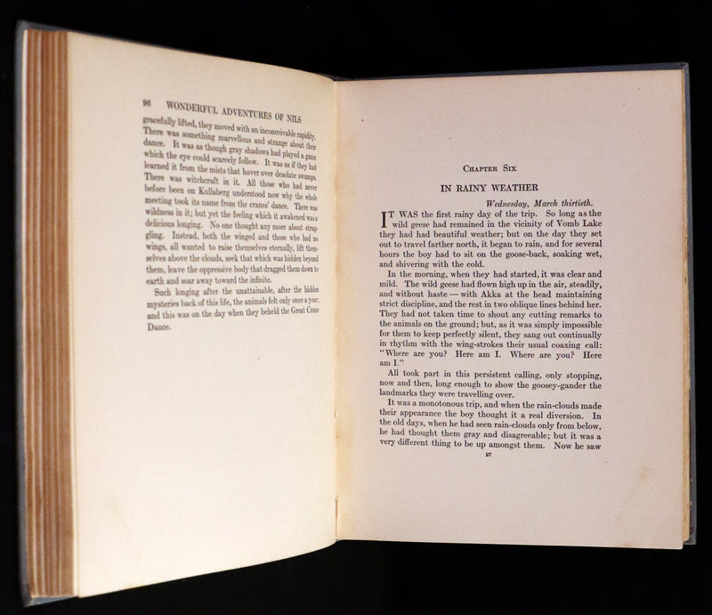 1911 Rare First illustrated Edition by Mary Hamilton Frye - THE WONDERFUL ADVENTURES OF NILS by Selma Lagerlof.